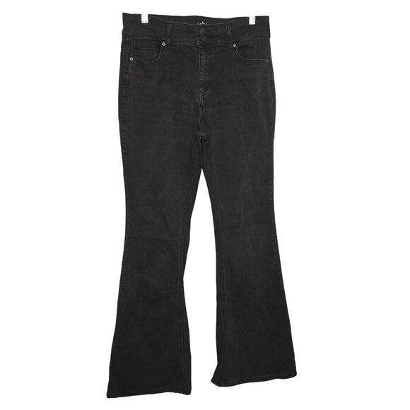 New York & Co. Soho Size 12 Black High Waist Flare Leg Stretch Jeans - Picture 1 of 7